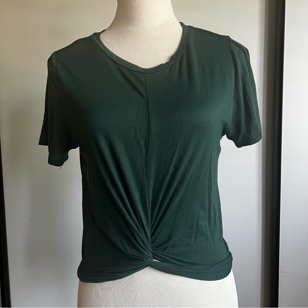 Emerald Green Twist-Front Top